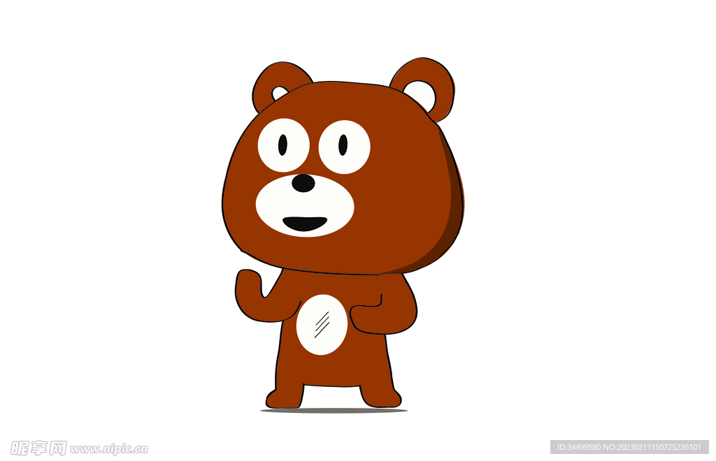 纯手绘原创棕色熊