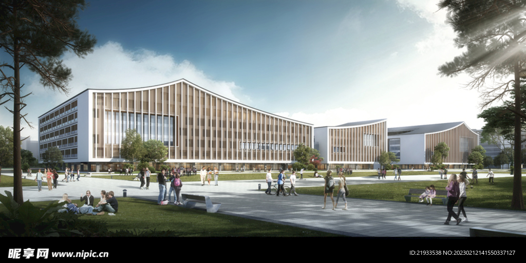 小学初中高中学校幼儿园建筑外观