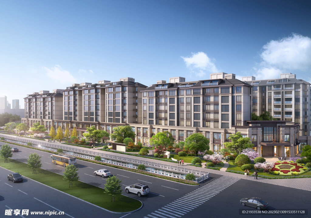 住宅沿街小区商业效果图