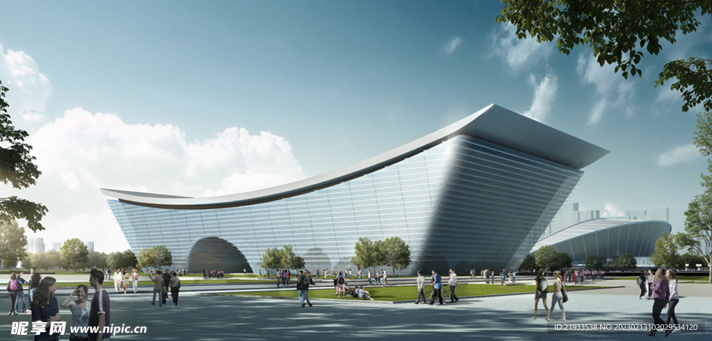 学校图书馆元宝建筑