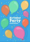 气球生日海报