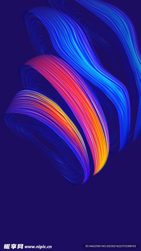 彩色质感渐变曲线背景