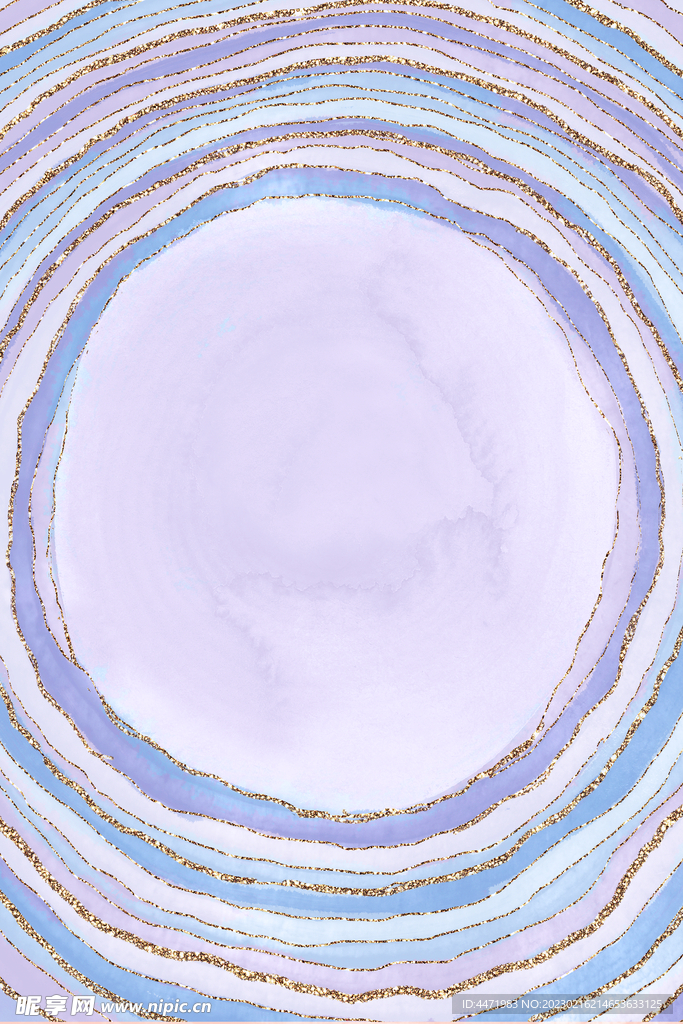 紫色烫金装饰画 