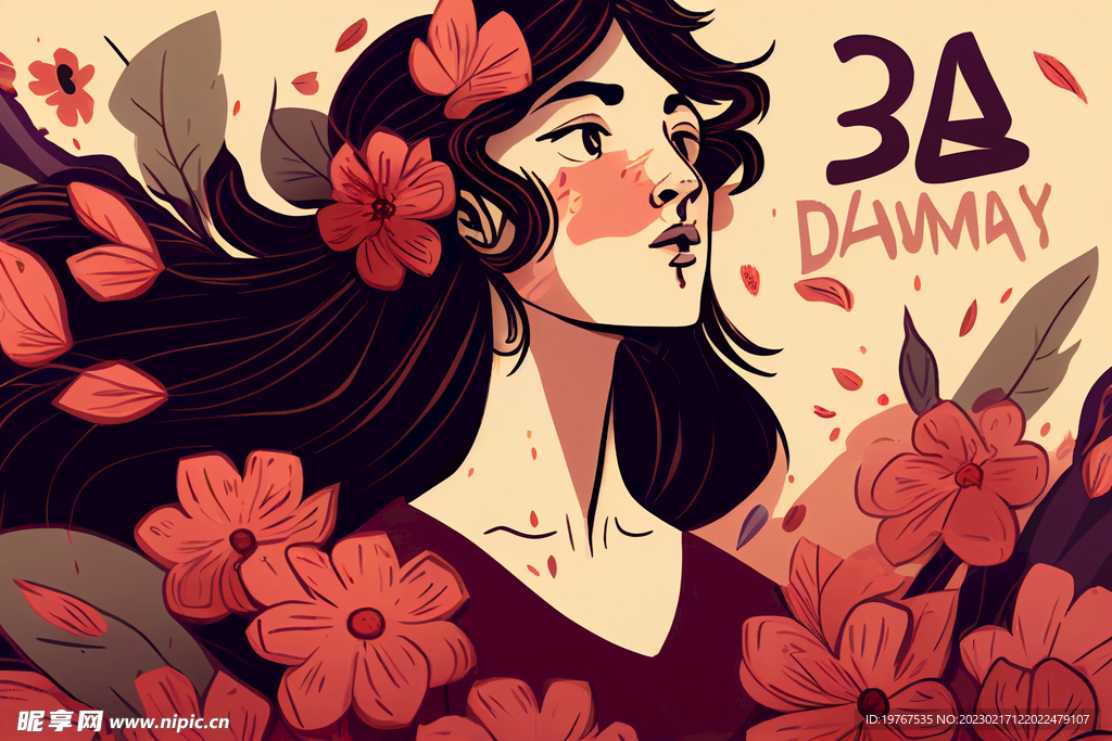 三八妇女节插画