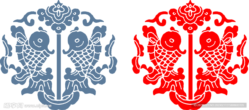 双鱼图花纹