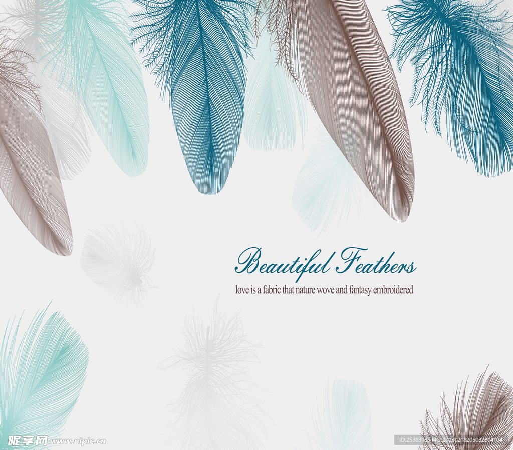 羽毛简约背景墙