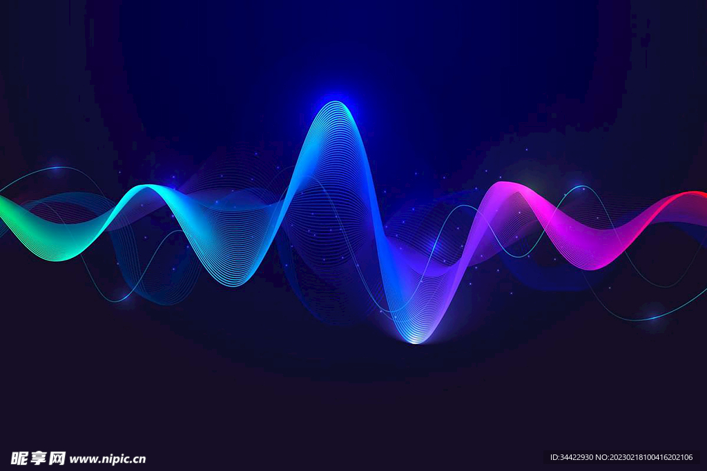 多彩均衡器曲线波段背景