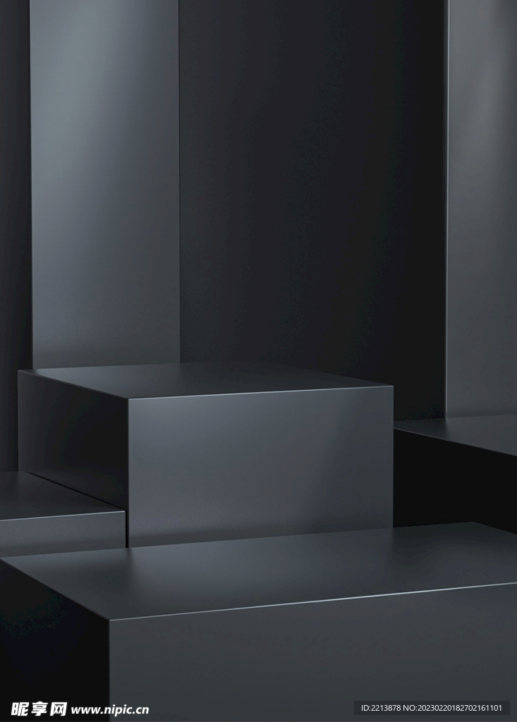 灰色方块3D产品展示C4D场景