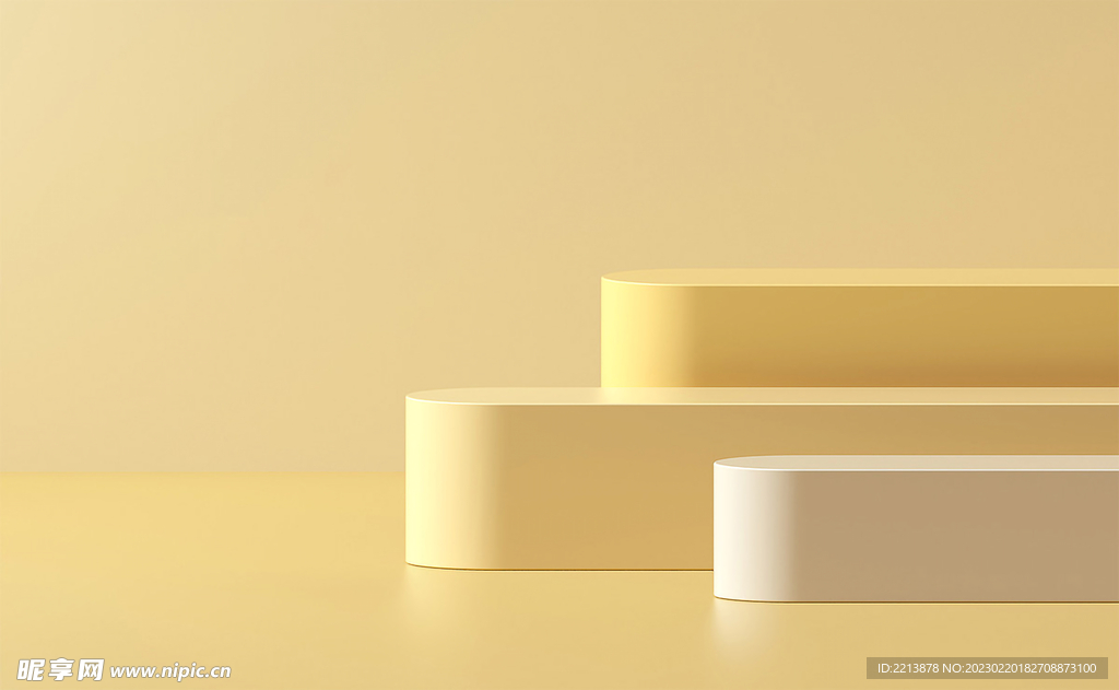 黄色高级3D产品展示C4D场景