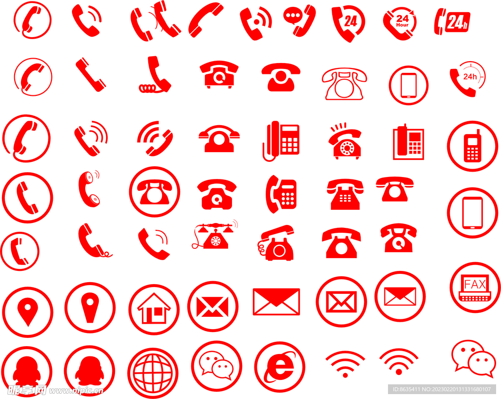 电话 地址 图标 失量小图