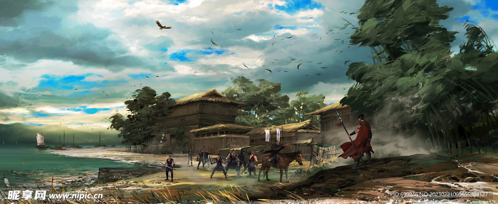 古风 传统建筑 山水风景 亭台