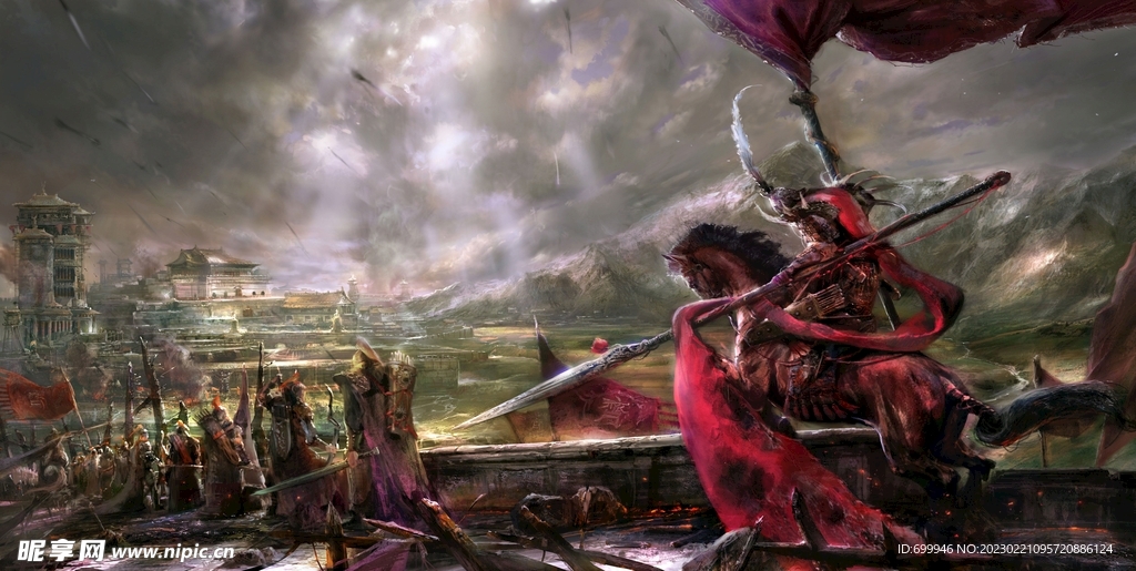 古风 传统建筑 山水风景 亭台