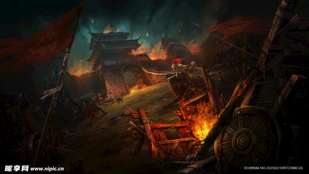 古风 传统建筑 山水风景 亭台