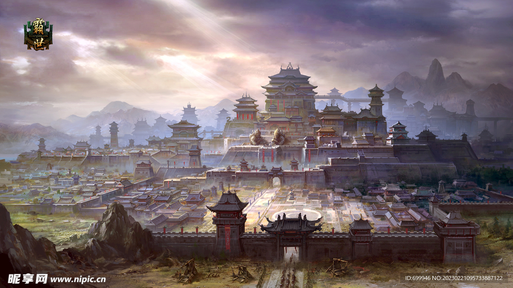 古风 传统建筑 山水风景 亭台