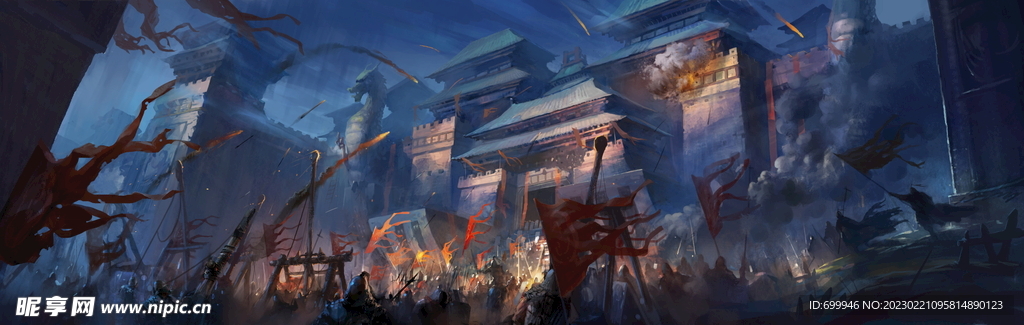 古风 传统建筑 山水风景 亭台