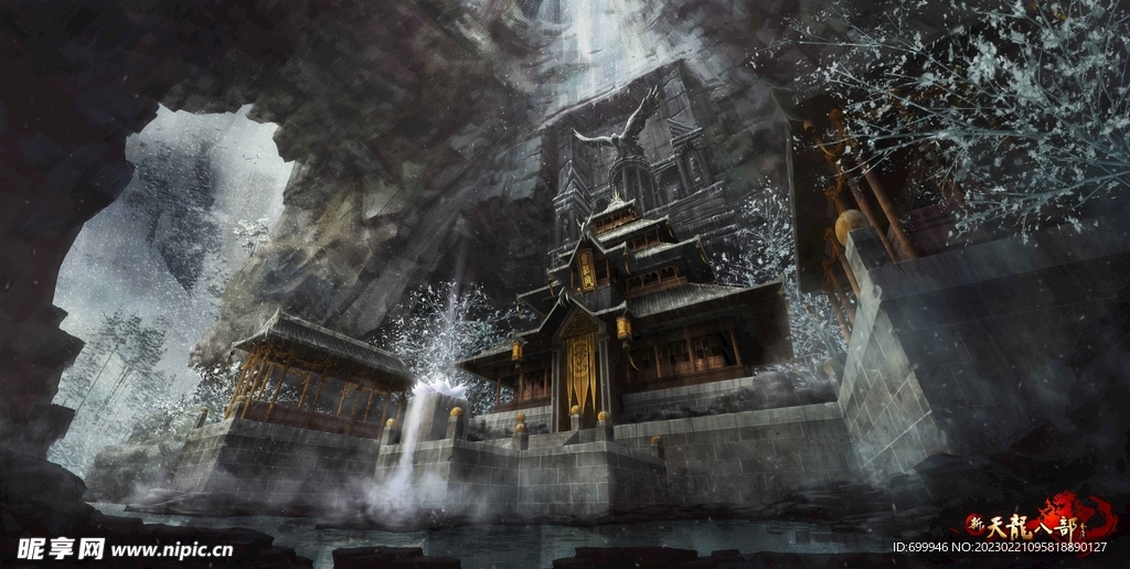 古风 传统建筑 山水风景 亭台