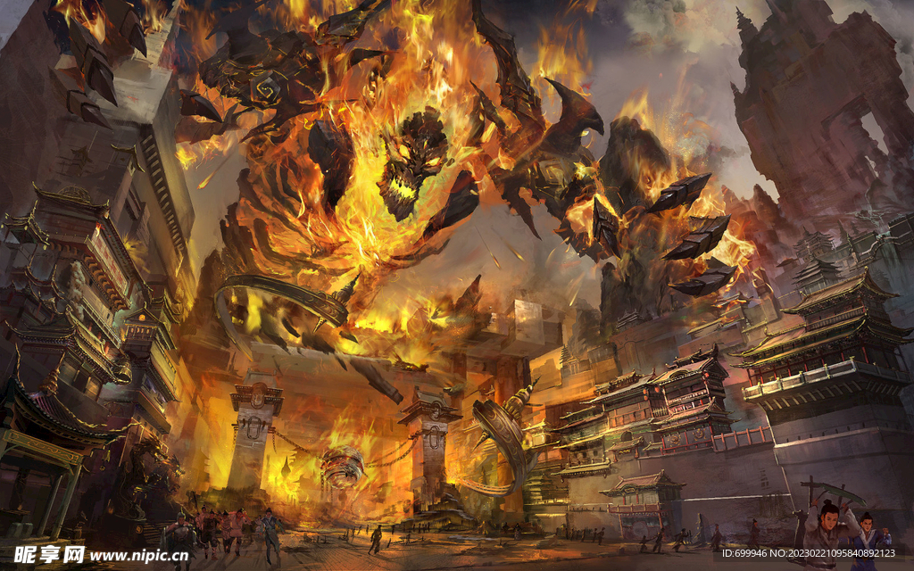 古风 传统建筑 山水风景 亭台