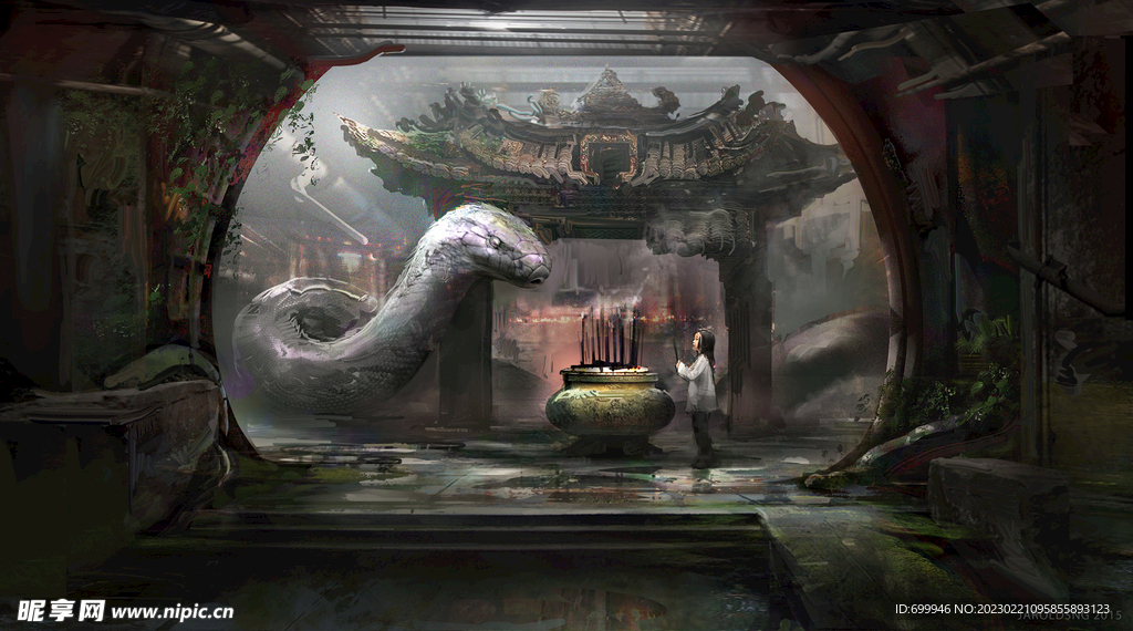 古风 传统建筑 山水风景 亭台