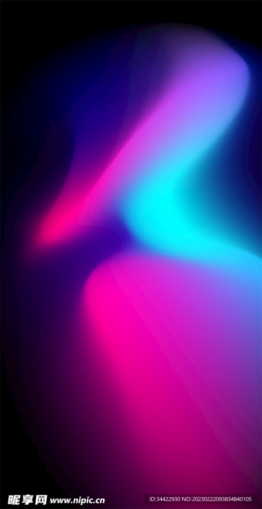 彩色曲线烟云光效背景