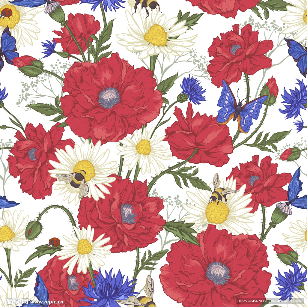 轻奢花卉印花背景