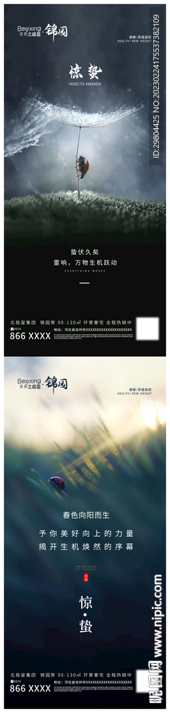 地产惊蛰二十四节气海报宣传