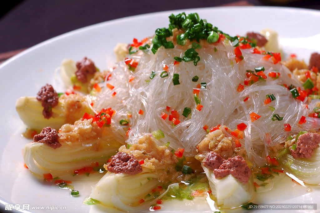 鹅肝粉丝娃娃菜