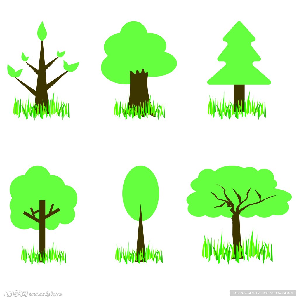 树木插画元素
