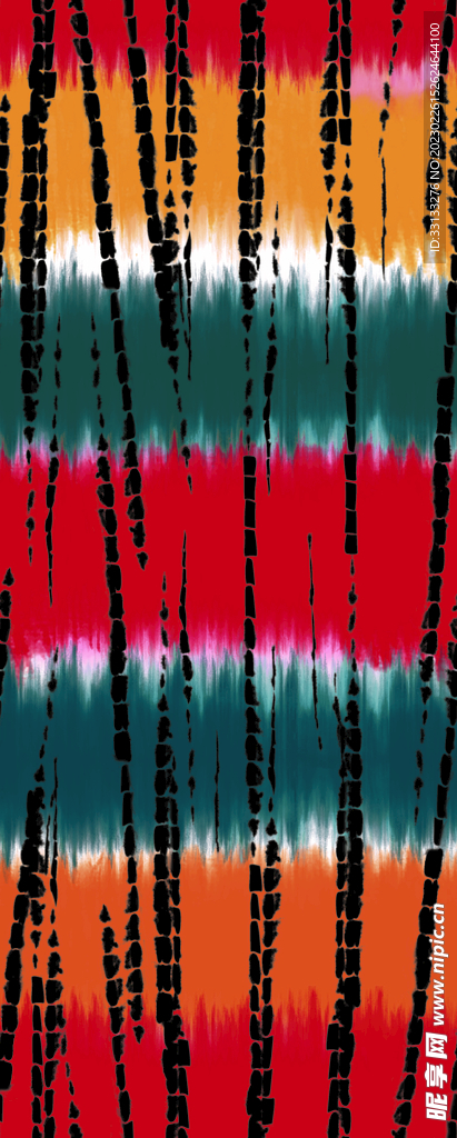 扎染 绘花 大牌花 数码印花