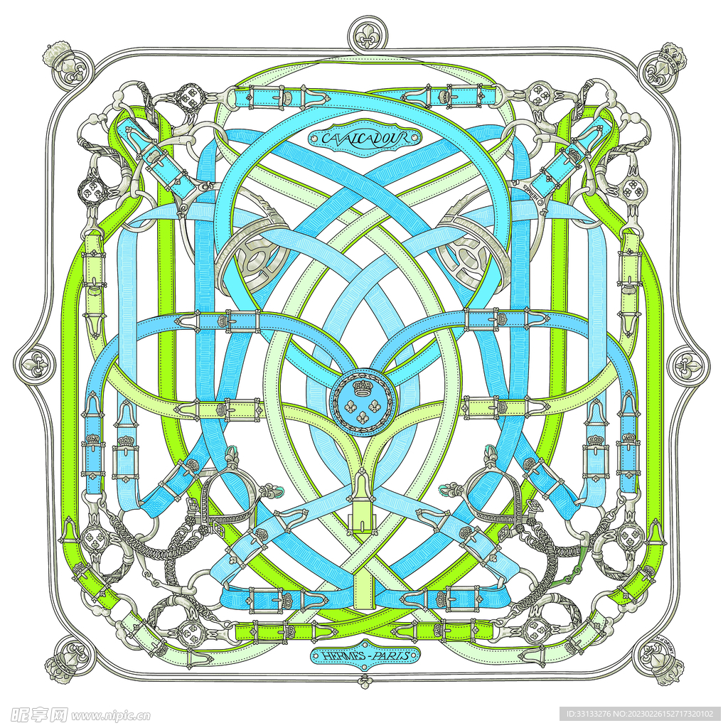 方巾 手绘花 大牌花 数码印花