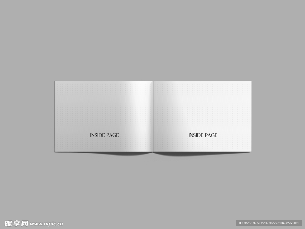 横向A4手册内页样机模板