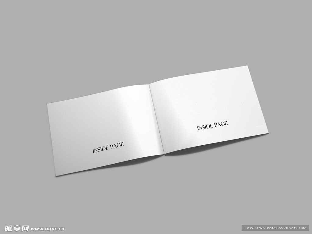 横向A4手册内页样机模板