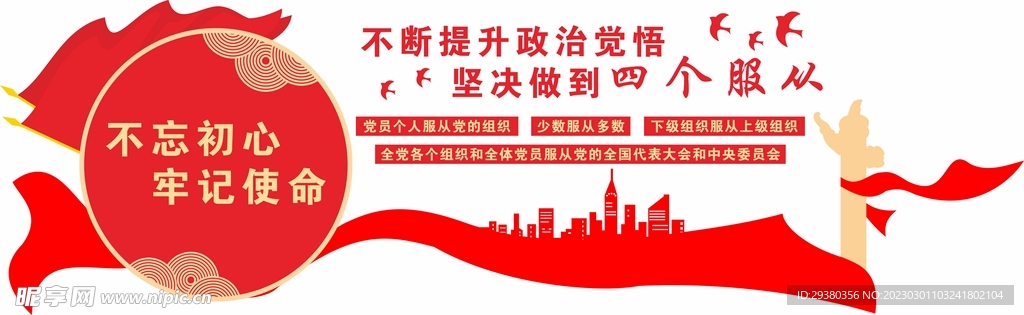 四个服从文化墙