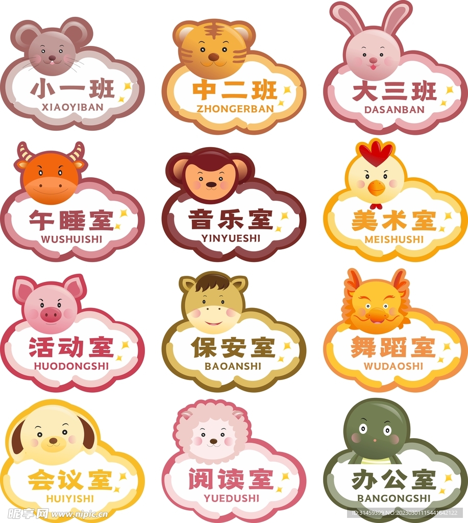 幼儿园vi导视门牌