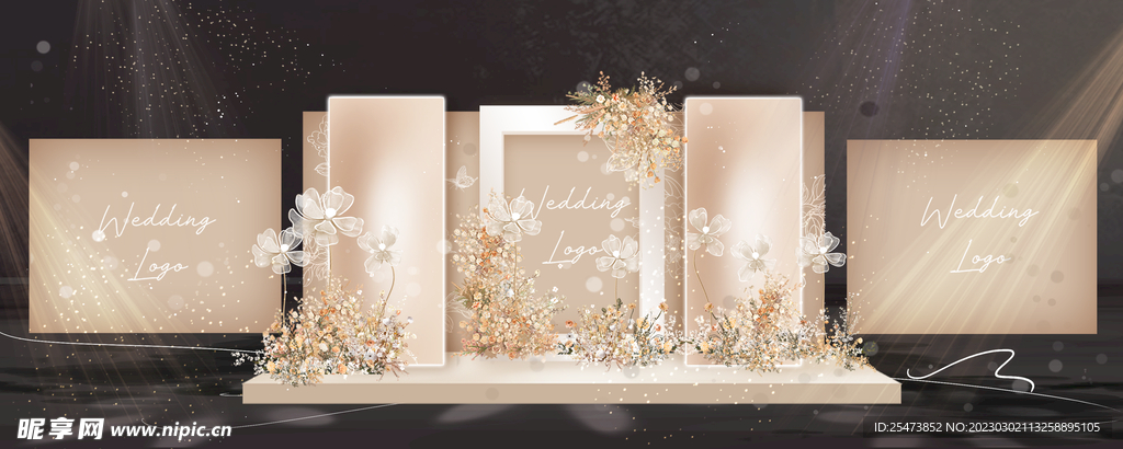 香槟简约婚礼会场