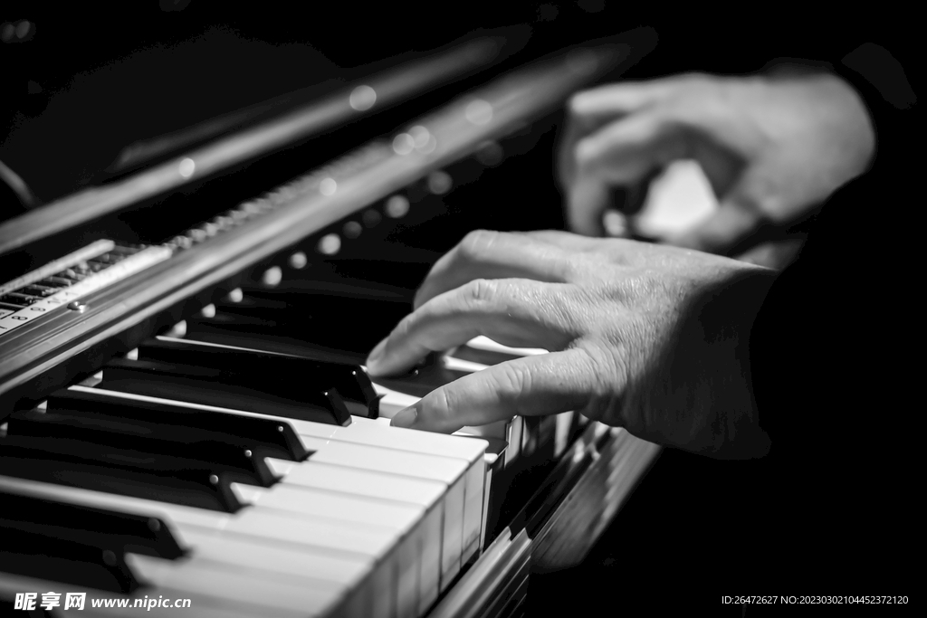 手部素材特写 钢琴手