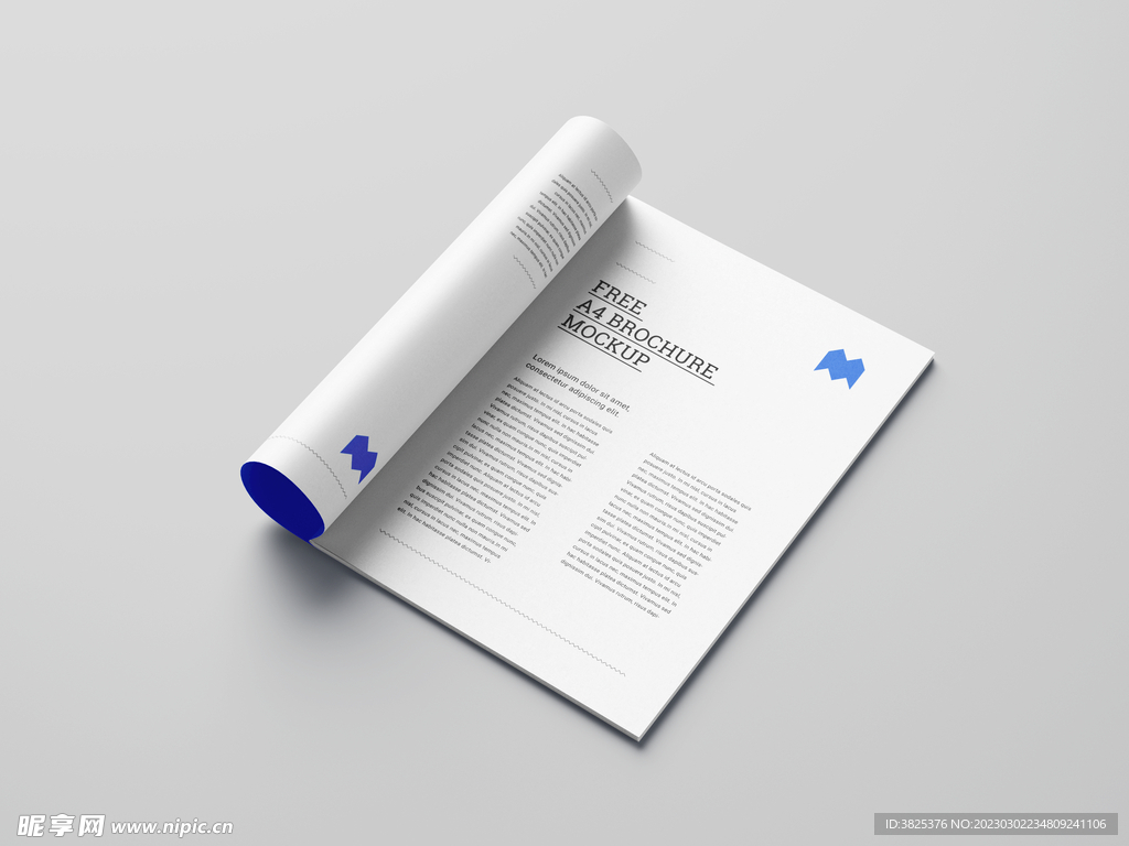 A4书本杂志画册样机模板