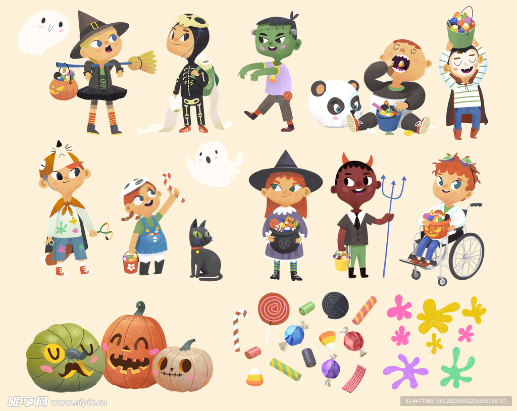 万圣节卡通元素