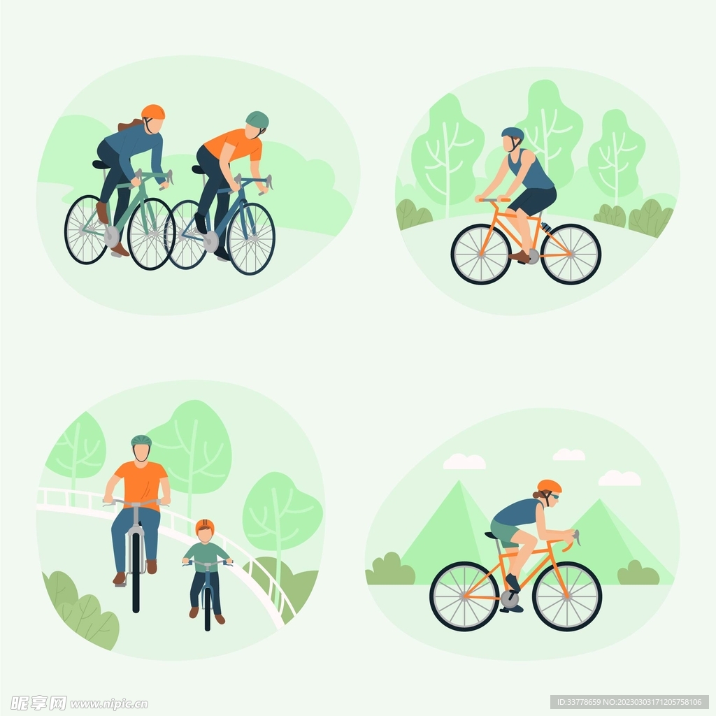 矢量骑自行车