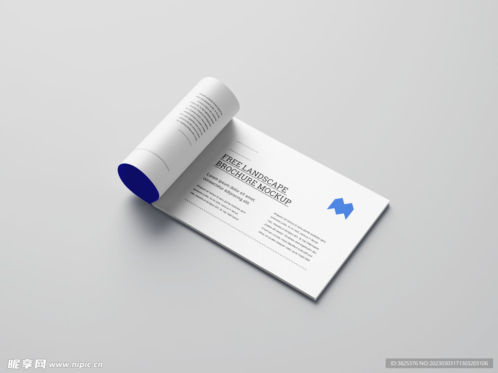 A4横向书本杂志画册样机模板