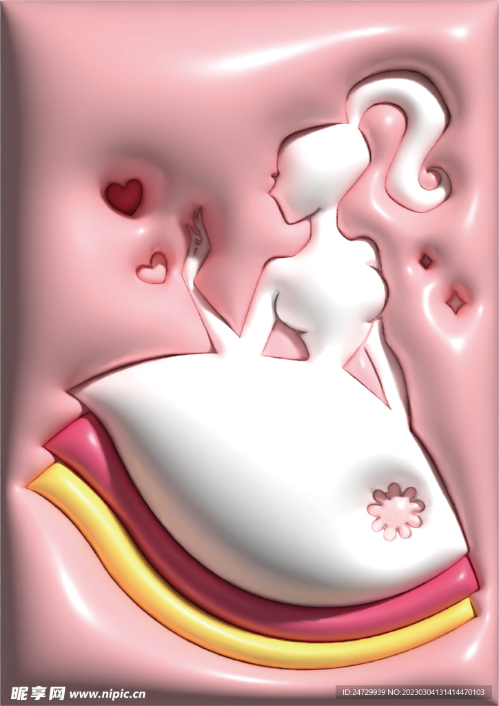 三八妇女节膨胀风海报