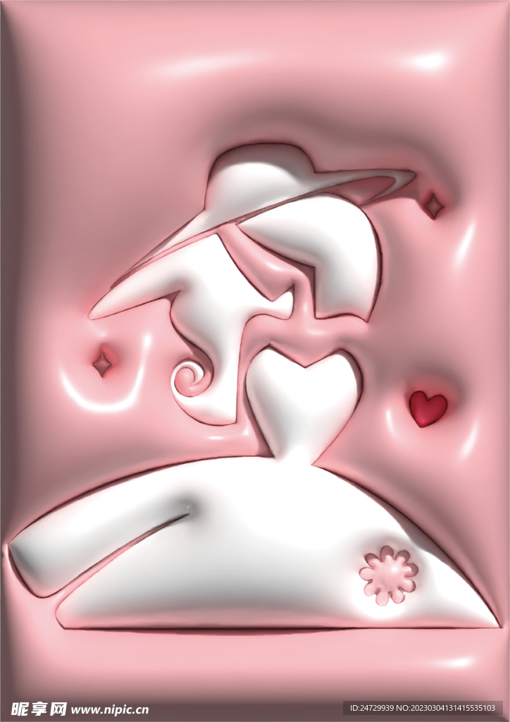 三八妇女节膨胀风海报