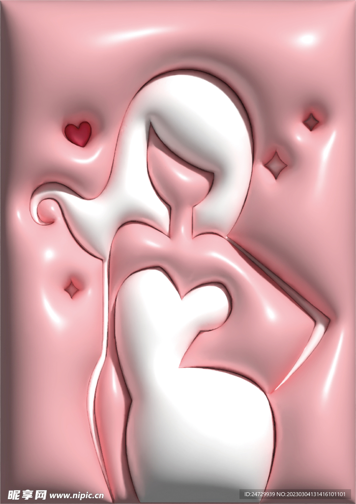 三八妇女节膨胀风海报