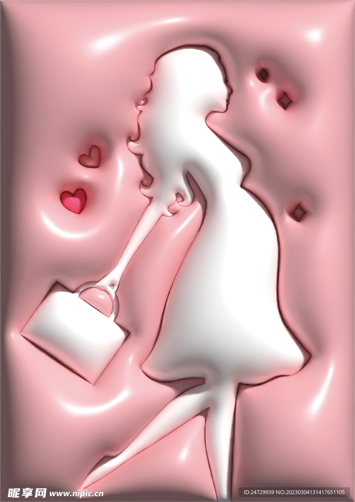 三八妇女节膨胀风海报