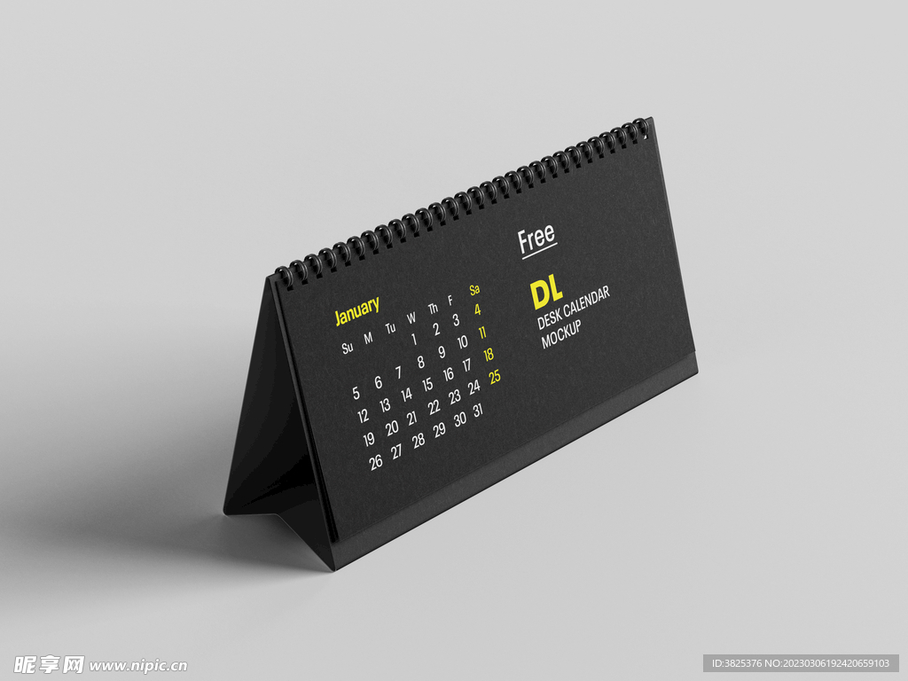 桌面台历样机模板