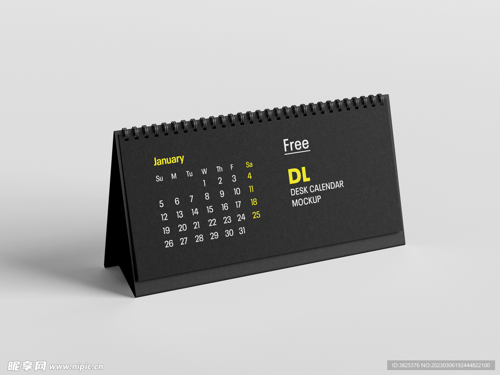 桌面台历样机模板