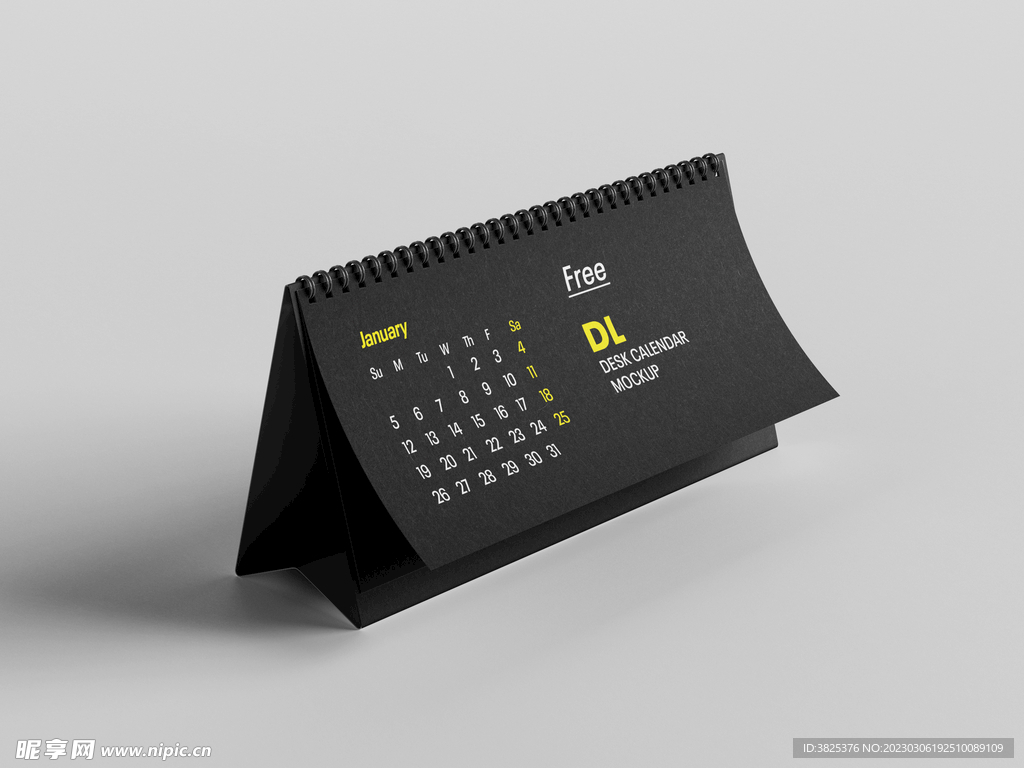 桌面台历样机模板