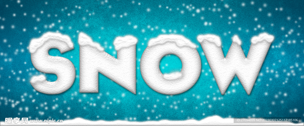 冰雪字体效果样机