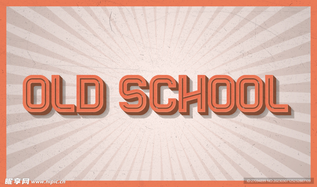 复古字体效果样机