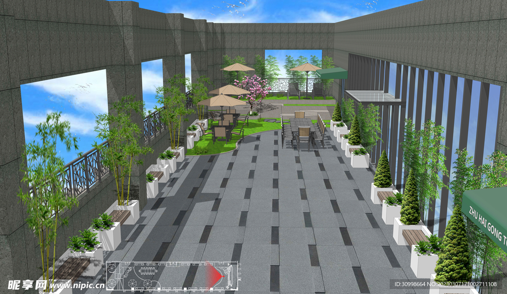 中空花园效果图