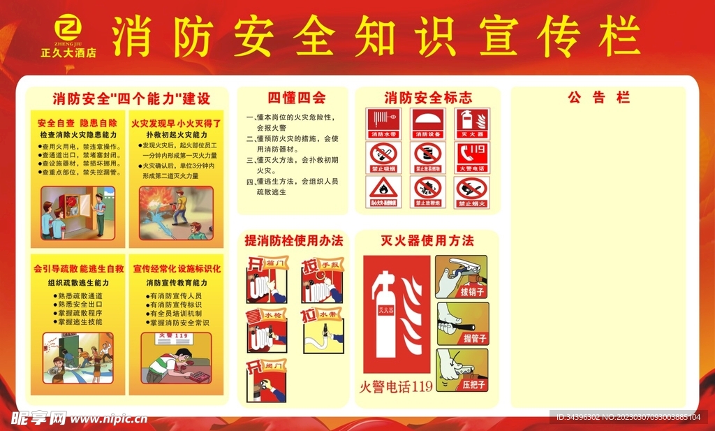 消防安全知识栏